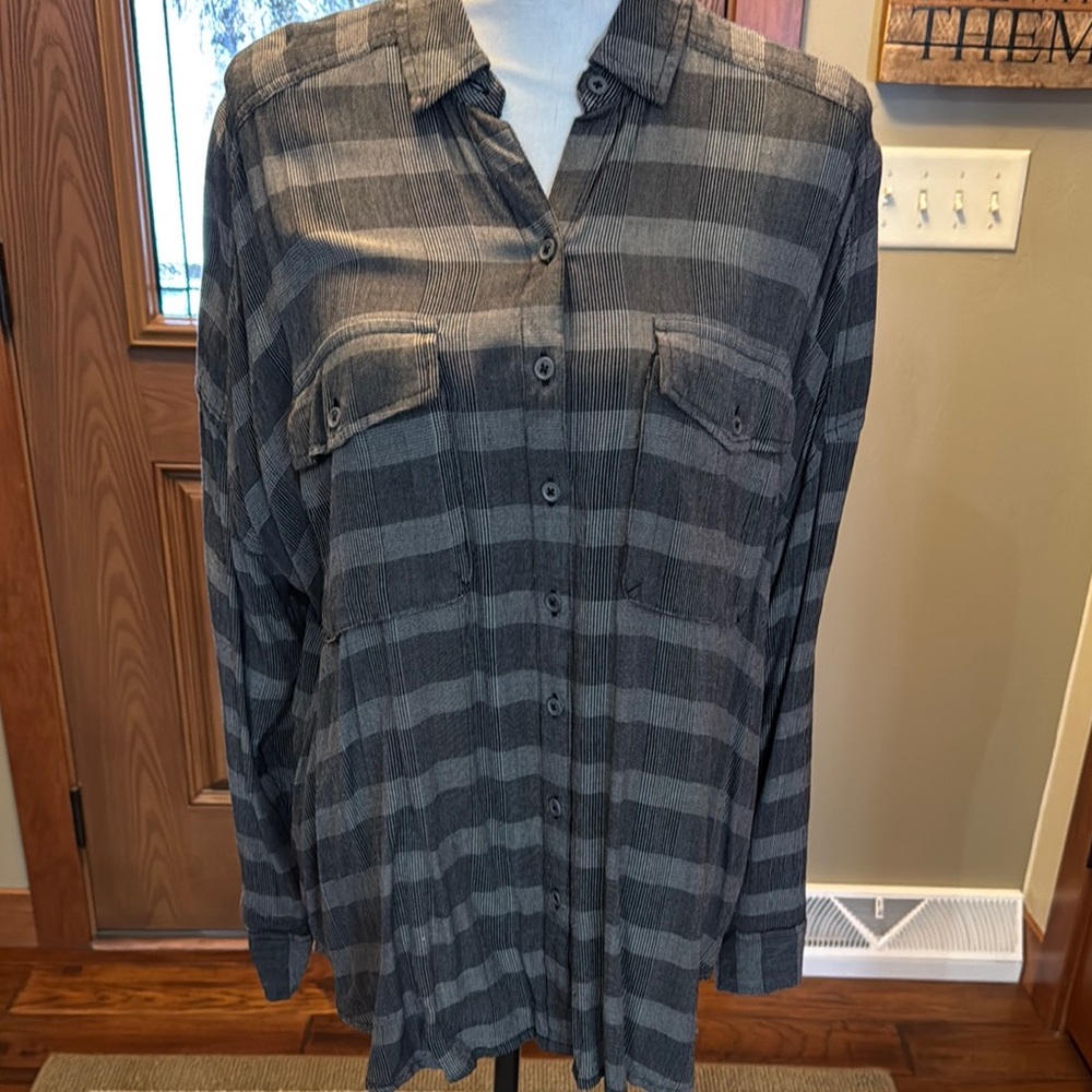 Free People Oversized Button Shirt